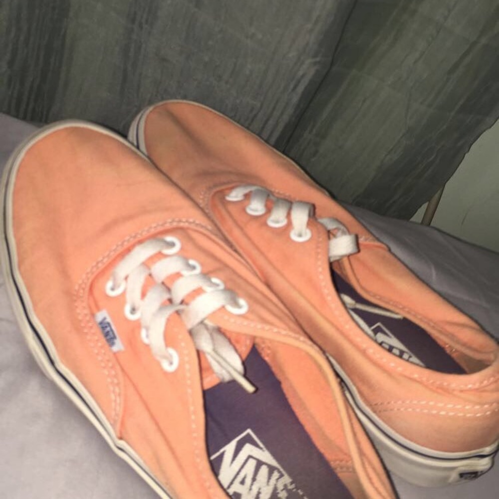 Lace up Salmon Colored Vans